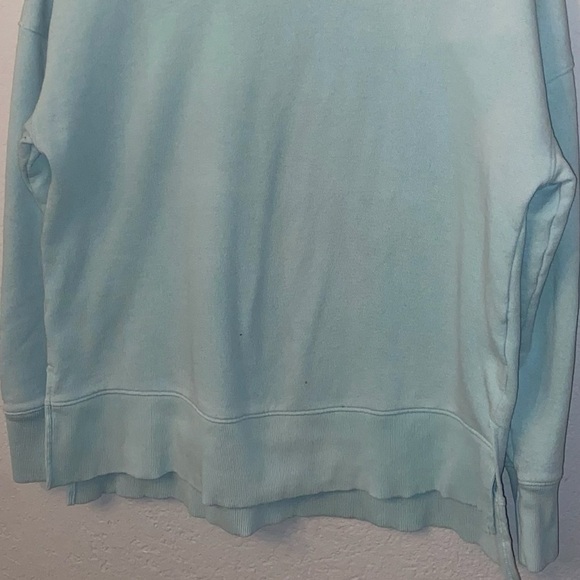 Women's Aqua Blue Light Weight Beach Jumper Sweatshirt - Picture 4 of 9